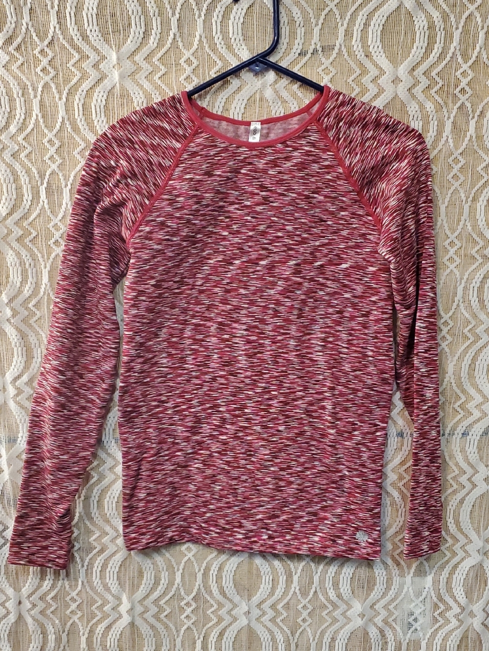 Women’s Long Sleeve Heathered Red Active Top